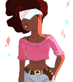 jess-drawings:  this one is for jen-iii, its human Garnet idk