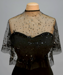 vintagegal:  Callot Soeurs- Black crepe strapless dress with