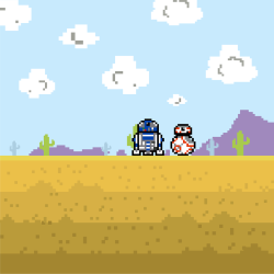 it8bit:  R2-D2 & BB-8 Created by Thales Medeiros