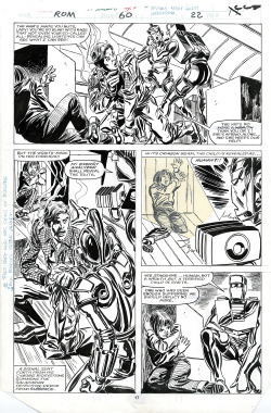 tompalmerillustration:Rom #60, page 17. Marvel Comics, 1984.