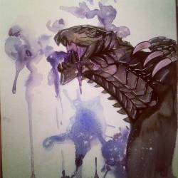 shaslo:  The Gore Magala in water colors and ink. I love this