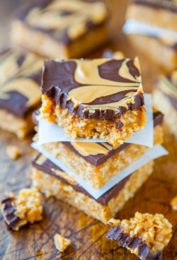 foodopia:  chewy peanut butter and chocolate cereal bars: recipe
