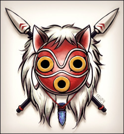 mononoke tattoo design commish for @buen-nino ♥  