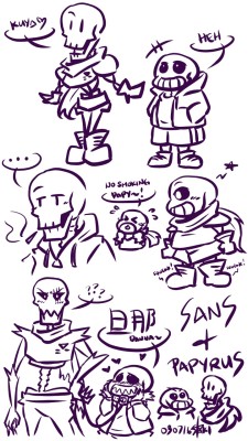 picmurasaki:  Sans and Papyrus (UT, US and UF)  All this brother