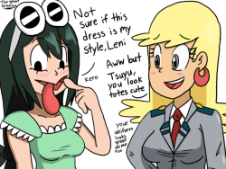 thegreatgreninja:Leni Loud & Froppy (Tsuyu Asui) two of my