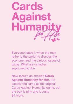 justlurkingoverhere:  greencow4: Cards Against Humanty just released