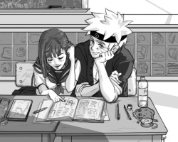 miidnightangel:  |NaruHina Month Day 17: School Days|  Source: