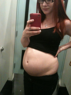 changingroomselfshots:  Did not realize how pregnant I looked