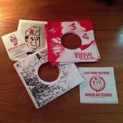 justcoolrecords:  Amazing #45s sleeves from @napkinart Thank