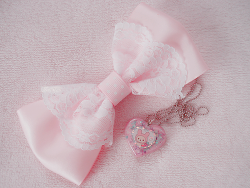 doriimer:  Fairy Kei Bow + Rilakkuma Heart Necklace  enter “daisy”