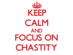 curiouscreativity:  Keep Calm and focus on Chastity Poster  