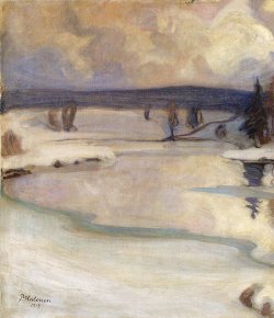 zolotoivek:Pekka Halonen, Winter Landscape, 1919
