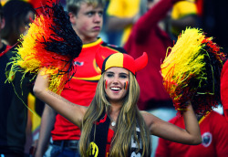 worldcup2014girls:  The sexiest Devil! ;) MORE of her: Hot Belgian