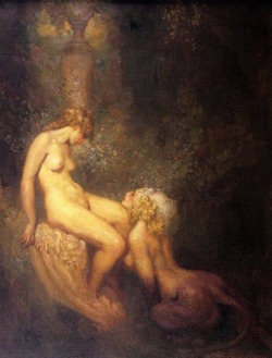 starxgoddess:The sphinx by  Norman Lindsay  (1879 – 1969)
