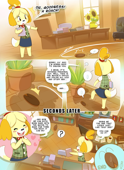 cookingpeach:  In our hearts… we all knew she could never squish roach-friend. 