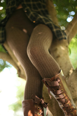 girls-snap:  MP Ribbed Cotton Tights by niqkita on Flickr. 