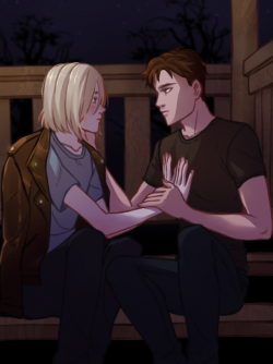 bigkroha:fanarts for russian fanfiction where Otabek is a werewolf