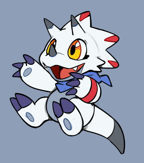 rumwik: (Ko-fi doodle) A Gammamon from Digimon Ghost Game for