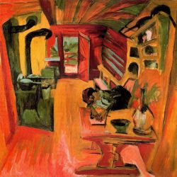 peira:  Ernst Ludwig Kirchner:  Alpküche (1918) via All Paintings