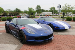 corvettes:  Two Grand Sport Corvettes meet at the National Corvette