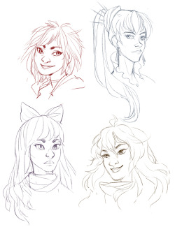 m-azing:  hawberries:  the rwbies and a bonus pyrrha (my queen)