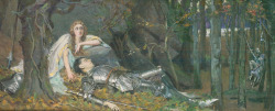 pre-raphaelisme:  La Belle Dame Sans Merci by Henry Meynell Rheam,