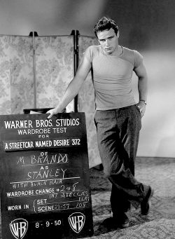 vintagegal:  Marlon Brando in wardrobe tests for A Streetcar