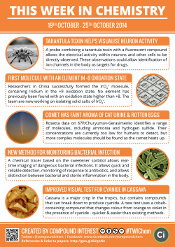 compoundchem:  This Week in Chemistry: Comet 67P smells very