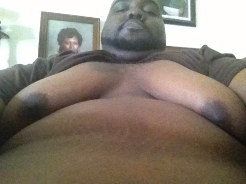 chrischub41:  topblkdawg:  Cutie  Lick those for you?  You got me huge chocolate moobs for Valentine’s! That’s so sweet of you.