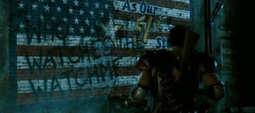 shittymoviedetails:in Watchmen (2009) a graffiti reads “Who