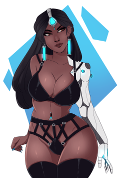 lady-amaranthine: Symmetra for my Overwatch lingerie series~
