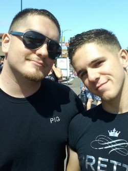 ronikat:  me and my bf at pride :3