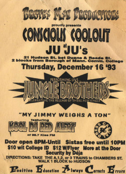 Jungle Brothers & DJ Red Alert @ Ju Ju’s - December