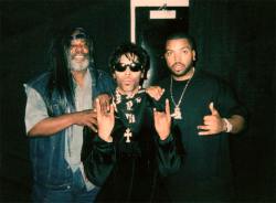 parliamentfunkadelic:  George Clinton, Prince, Ice Cube