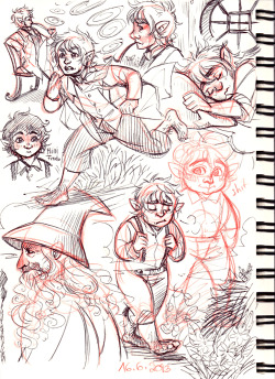 petitpotato:  More sketchbook scans~ Once again it’s just the