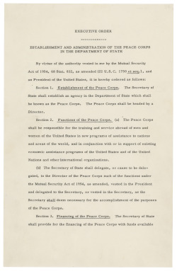 todaysdocument:  Happy 55th Birthday, @peacecorps!    Executive