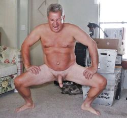 dadchaser63:  …Dad naked, showing off his dick…swinging his