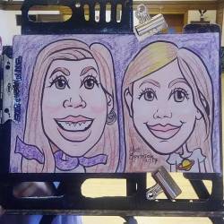 Doing caricatures at the Melrose Farmer’s Market at Memorial