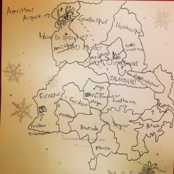 My manager swears he is Punjabi, so he draws a map of punjab