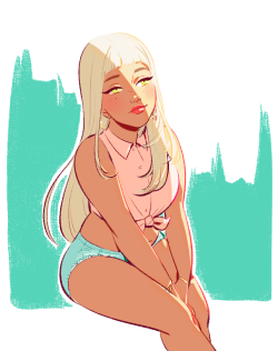 lingualpugilist:  it’s the season to draw summery girls 