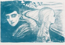  Edvard Munch ‘Separation II’ - Lithograph printed in blue,