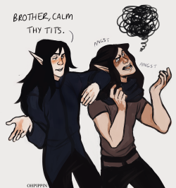 incorrecttolkienquotes:  ohpippin:“Brother, calm thy tits" - Fingolfin,