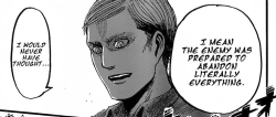 my-wednesday-fix:  Dear SNK fandom, This is the face Erwin makes