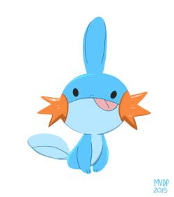 sketchinthoughts:  Mudkip from streaming! Last pokemon of the