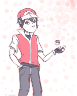 thehoodedneku:  yeah just a sketch of Red I coloured. decided