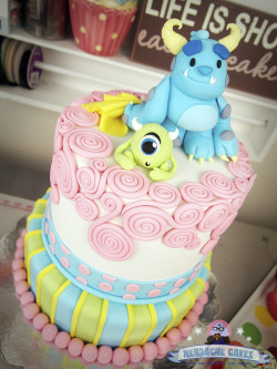 nerdachecakes:  Monsters Inc 1st Birthday Cake!  A super cute