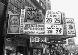 timessquareblue:  Roxy Burlesk, ca. 1987  DIRTY OLD NEW YORK