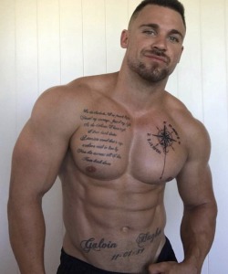 jockbro4jockbros:  sjm62x:    Handsome blue eyed huge muscle