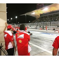 teandkimi:  Seb watching Kimi - Bahrain GP ‘16 Race