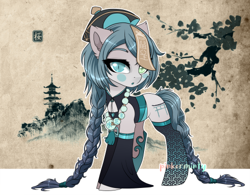 asklevee:  A little Jiangshi Pony design I had sitting in my